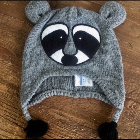 Gymboree raccoon ADORABLE soft warm hat - Picture 3 of 4